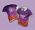Araura Enua Tokoroa Polo – Sunset Purple (Orange Collar)